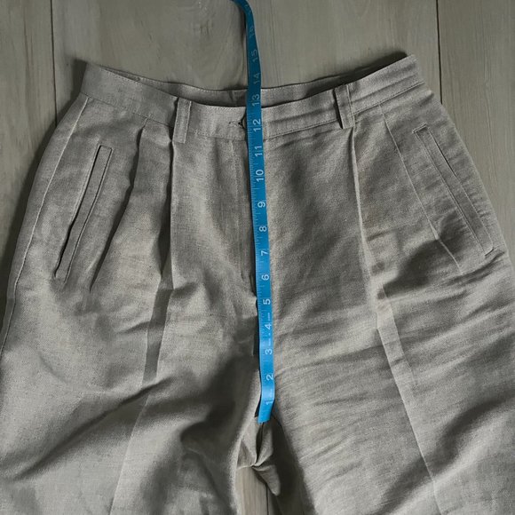 ❌SOLD❌ Vintage Liz Claiborne Pleated Linen Trousers - Picture 7 of 9